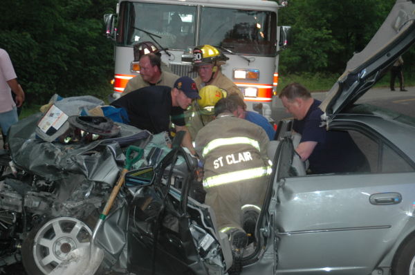 Emergency Responders Work Accident Scene